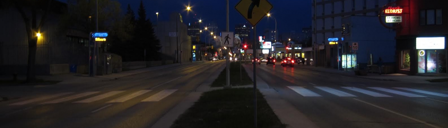 LED Pedestrian Crosswalk Signs - Street View